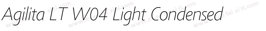 Agilita LT W04 Light Condensed字体转换